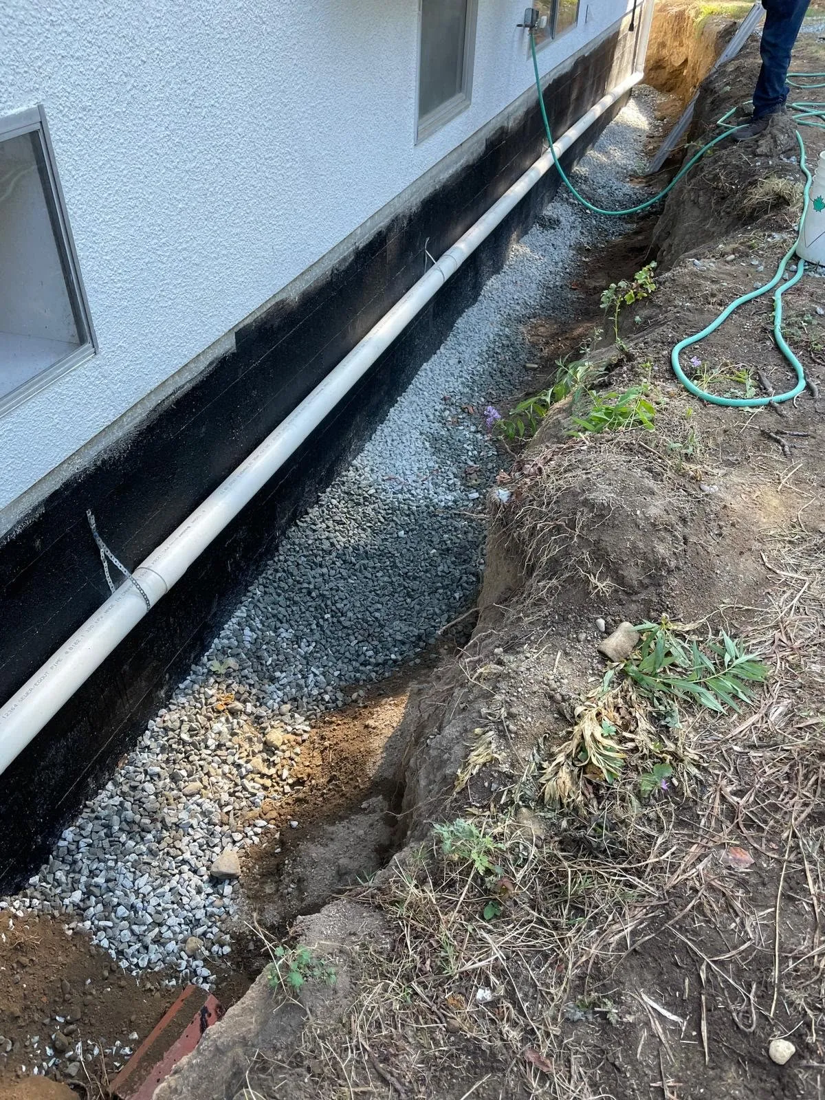 Perimeter drain excavation by Clearway Site Services